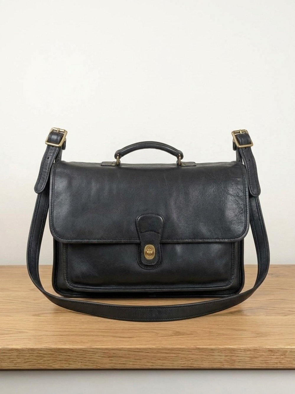 Vintage Coach Metropolitan Briefcase Black Leather 5180